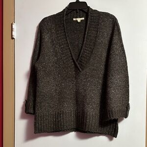 Carolyn Taylor Dark Gray V-Neck Sweater
